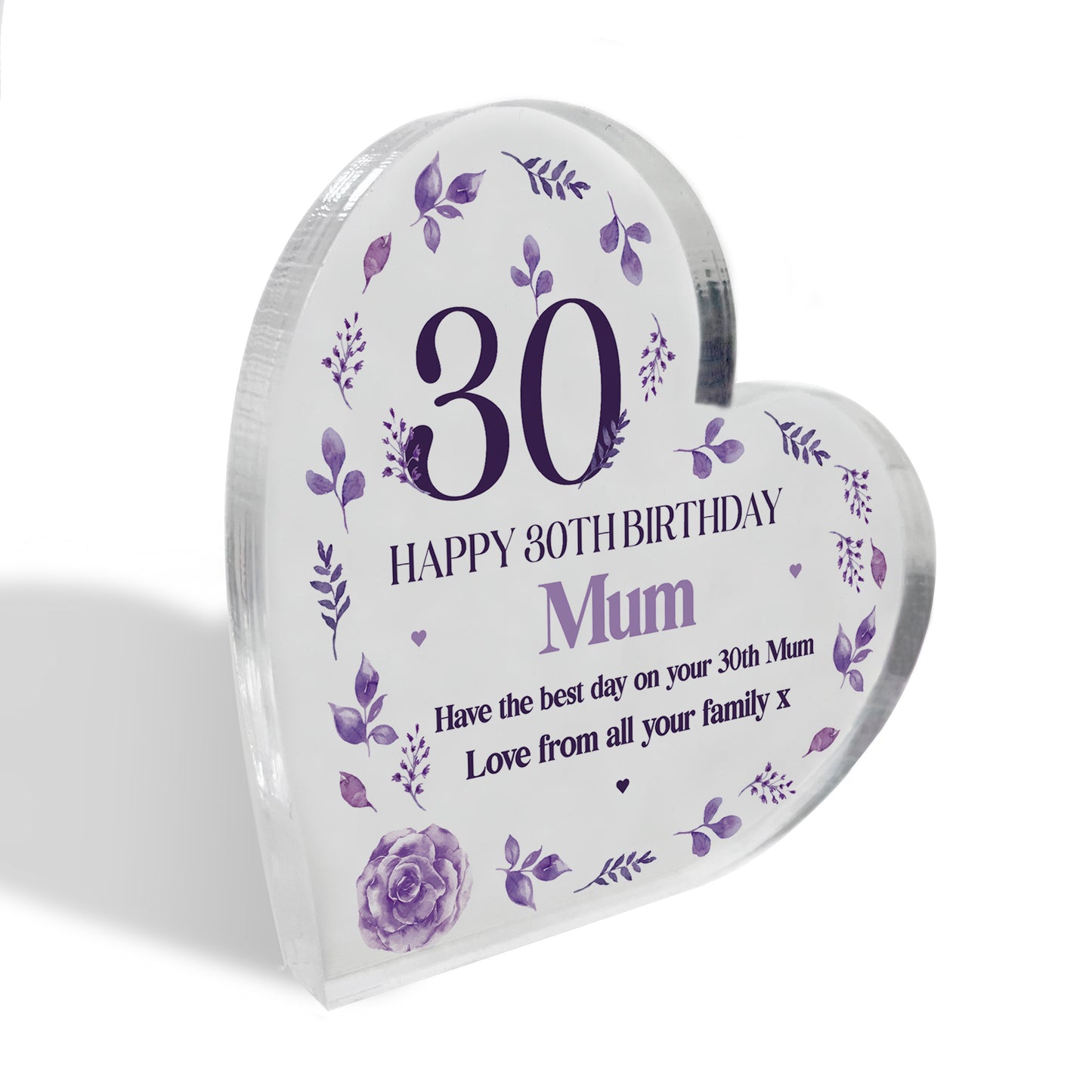Personalised Happy 30th Birthday Gift Plaque Gift For Mum Friend