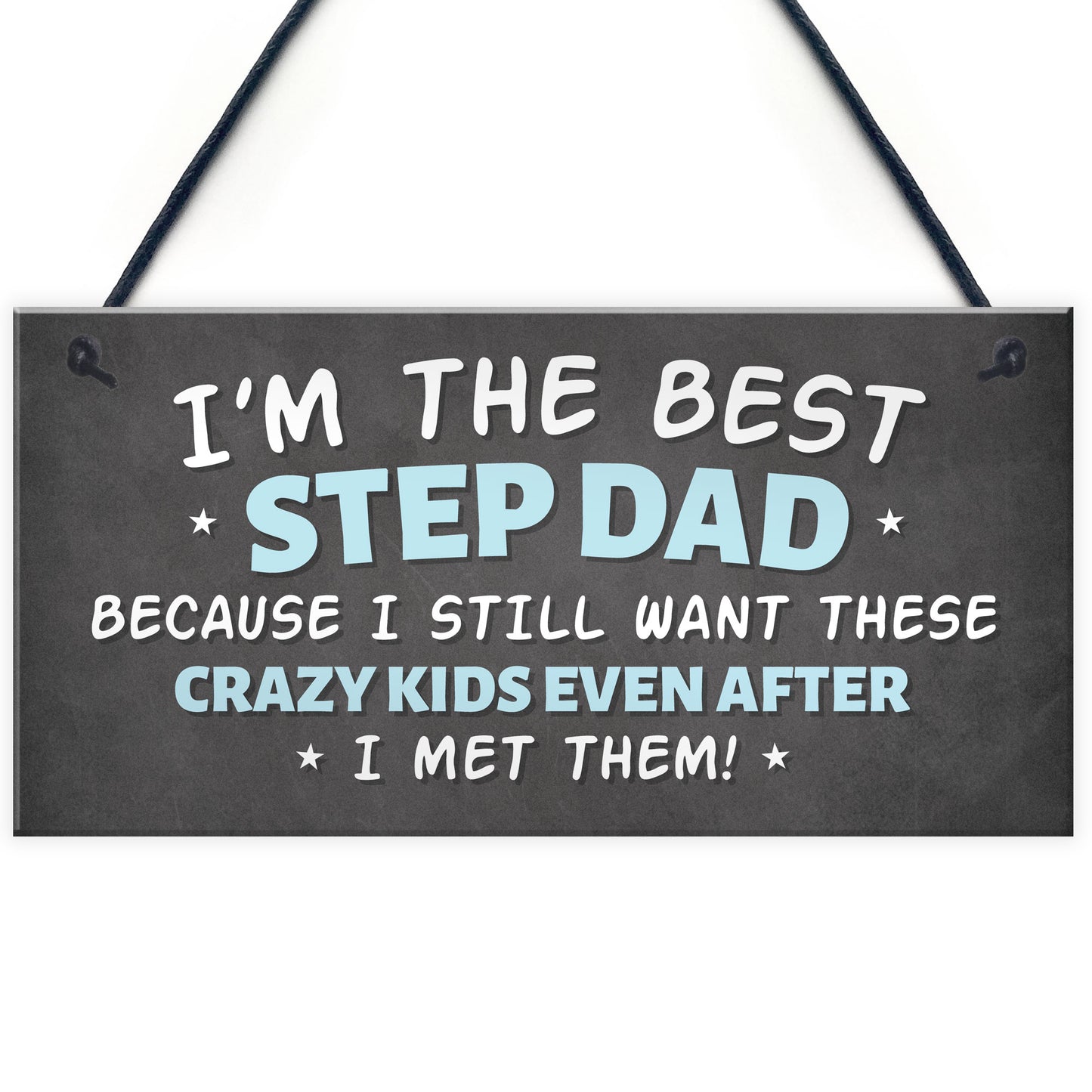 Step Dad Hanging Sign Novelty Gift For Fathers Day His Birthday