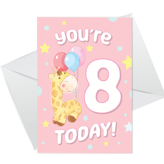 Birthday Card for Age 8 Girl 8th Birthday Card For Daughter