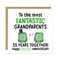 Emerald Anniversary Card for Grandparents 55th Anniversary Card