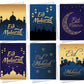 Eid Mubarak Cards Pack of 6 Ramadan Greetings Card For Family