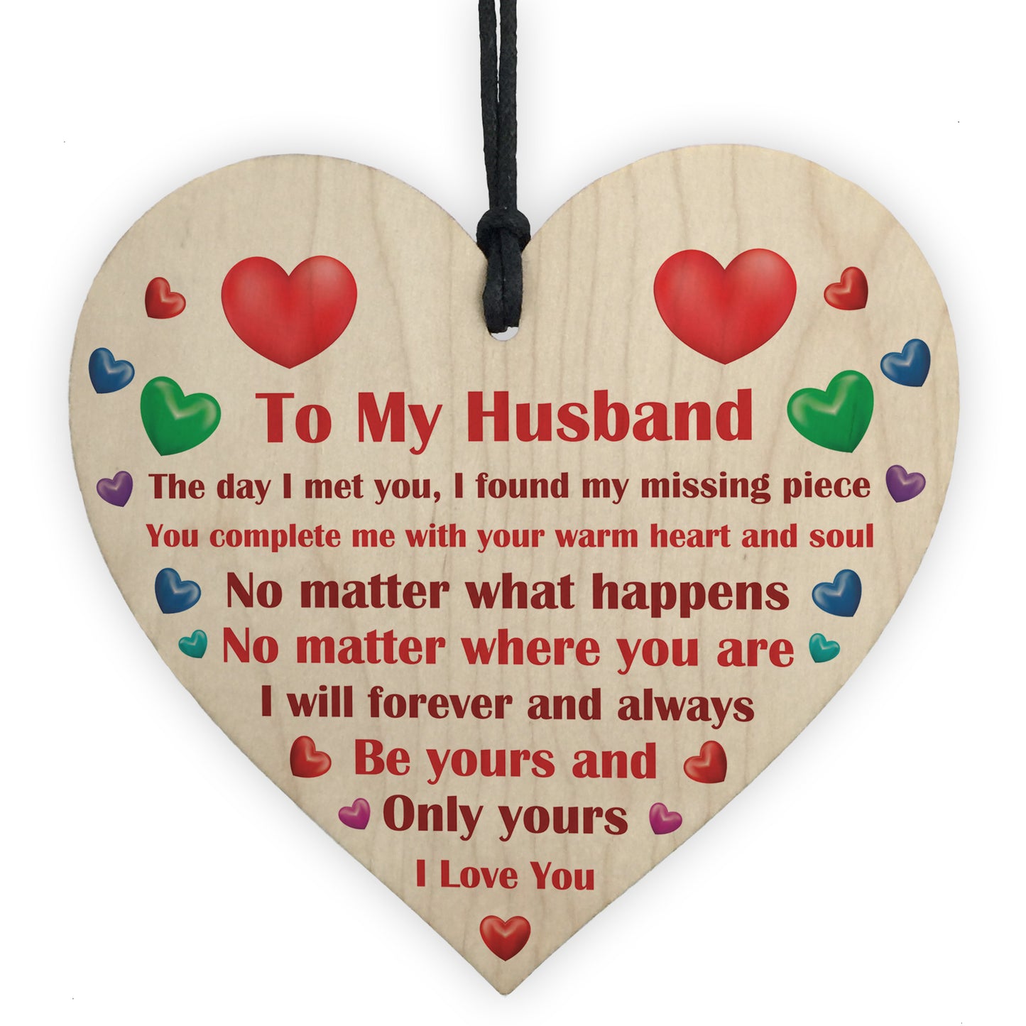 Gifts for Husband Wood Heart Romantic Gifts for Him Husband