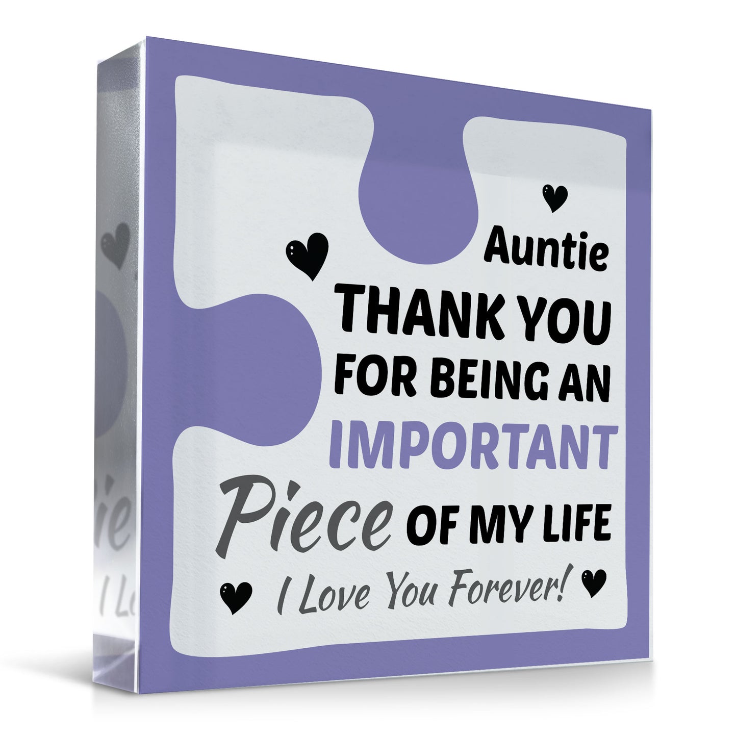 Birthday Gifts for AUNTIE Acrylic Block Puzzle AUNTIE CHRISTMAS