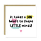 Thank You Card For Teacher With Kraft Envelope Big Heart