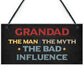 Grandad Gift Novelty Hanging Plaque Fathers Day Birthday Gifts