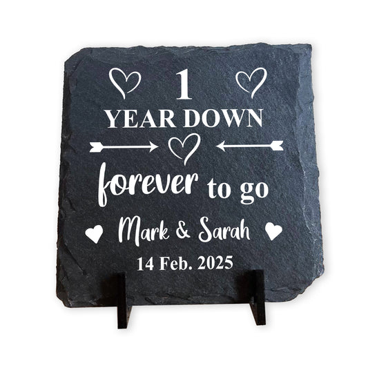 1st Anniversary Gift For Husband Wife PERSONALISED 1 Year Down