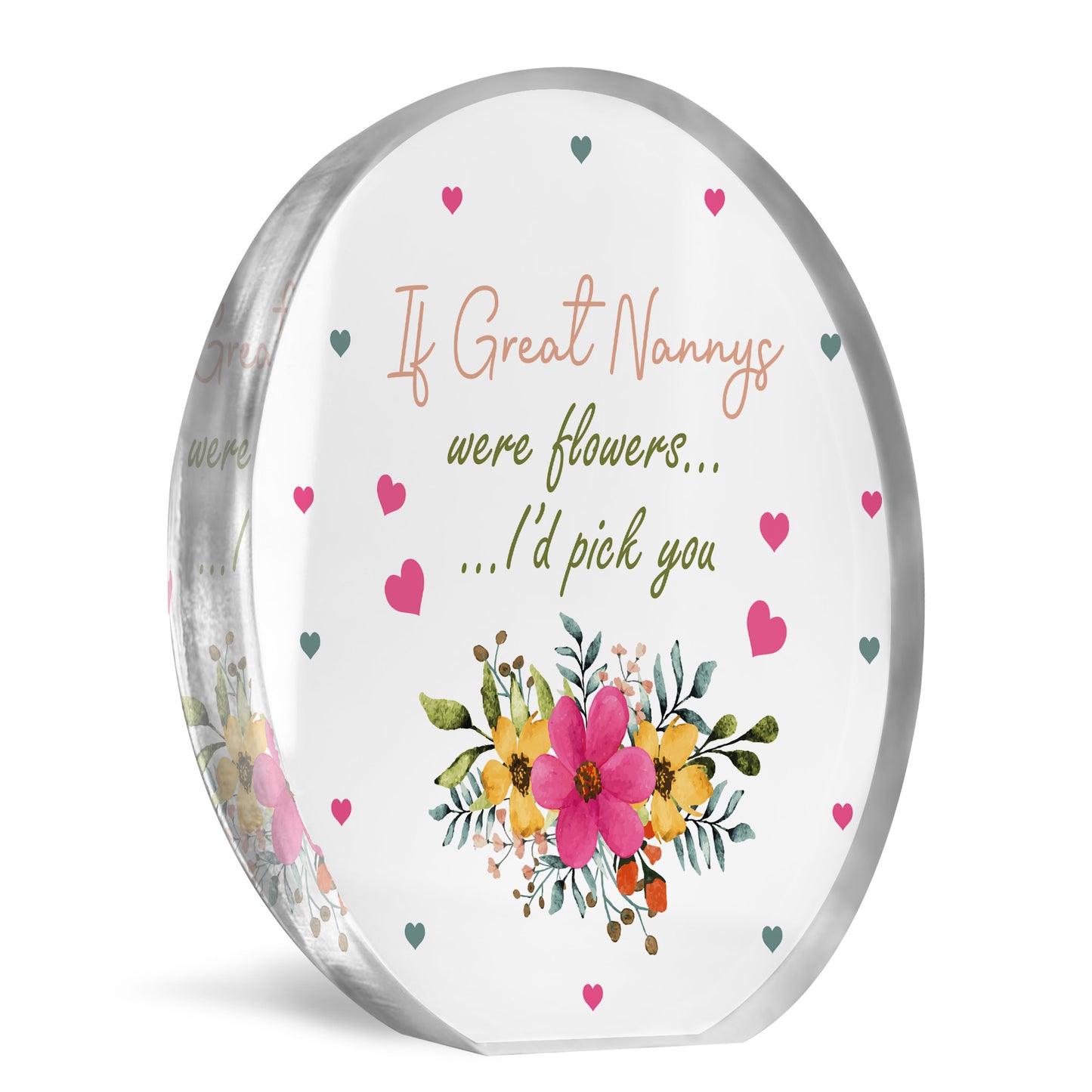 Great Nanny Gift Acrylic Plaque Id Pick You Great Nanny Birthday