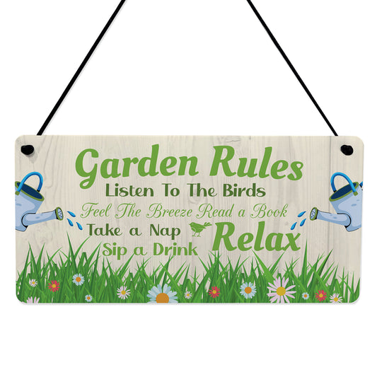 Garden Sign For Outdoor Hanging Garden Rules Sign For Yard