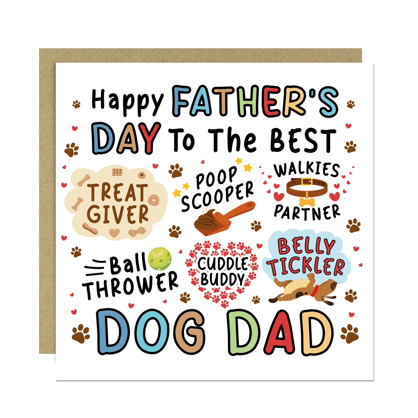 Happy Fathers Day Card From The Dog Fathers Day Card For Dad