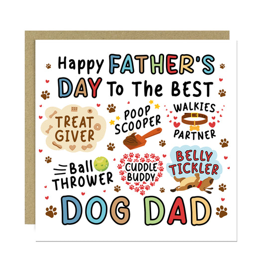 Happy Fathers Day Card From The Dog Fathers Day Card For Dad