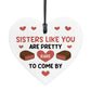 Funny Gifts For Sister Sisters Rare To Come By Heart Plaque