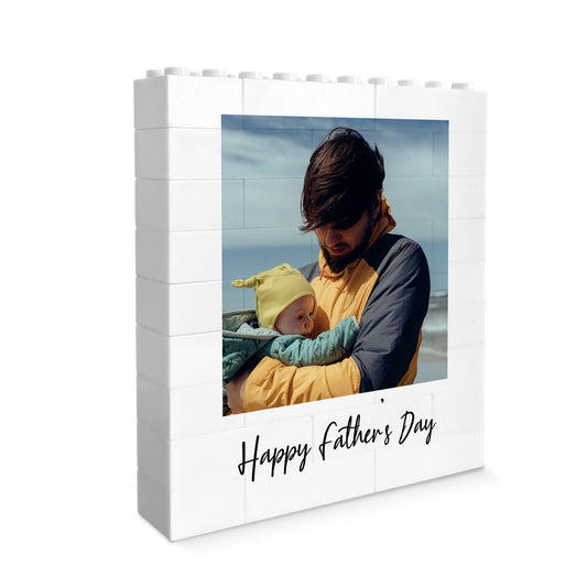 Personalised Happy Fathers Day Gift Brick Photo Block Gifts