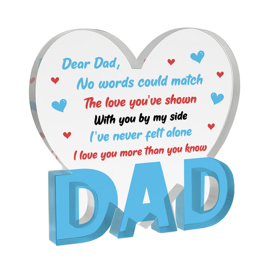 Gifts For Dad Birthday Gifts Acrylic Plaque LOVE YOU Dad Gift