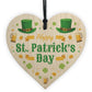 Happy St Patrick's Day-Irish Day Wood Heart Decorations