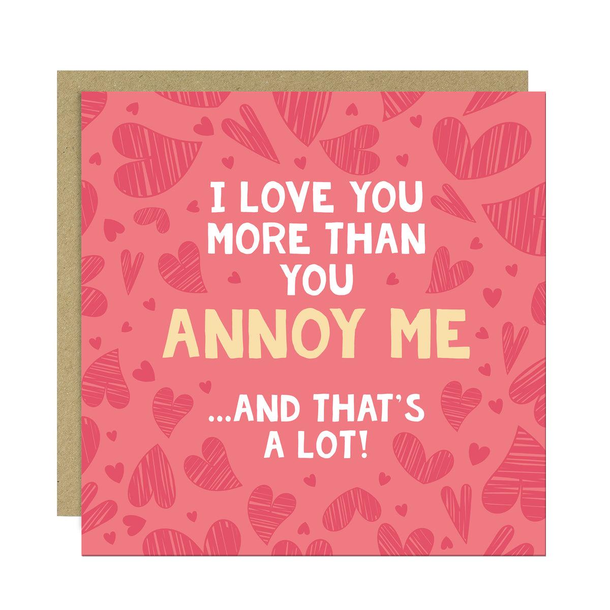 Funny Valentines Card for Him Love You More Anniversary Card
