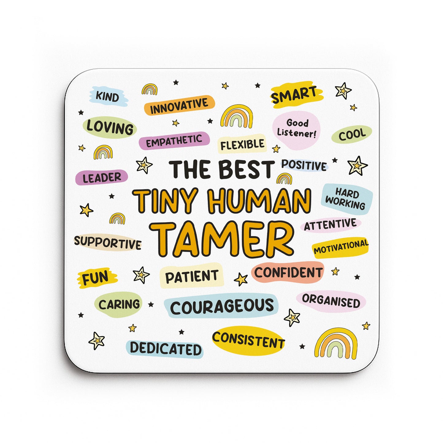Funny Teacher Gift Teacher Coaster The Best Tiny Human Tamer