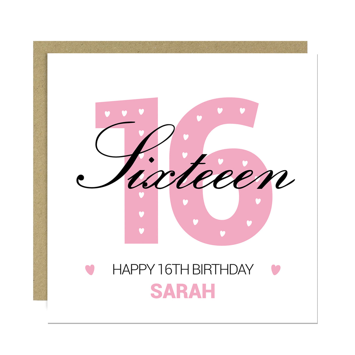 PERSONALISED 16th Birthday Card For Daughter Granddaughter Niece