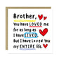 Birthday Card For Brother With Kraft Envelope Thank You Card