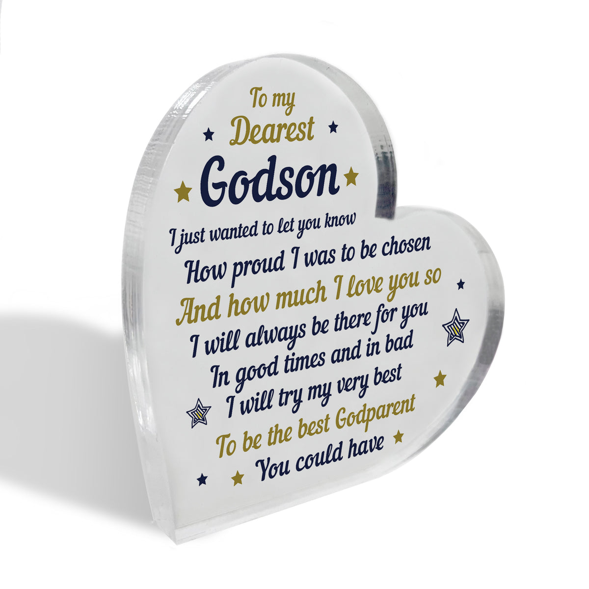 Handmade Godson Gift Acrylic Plaque Godson Birthday Gift