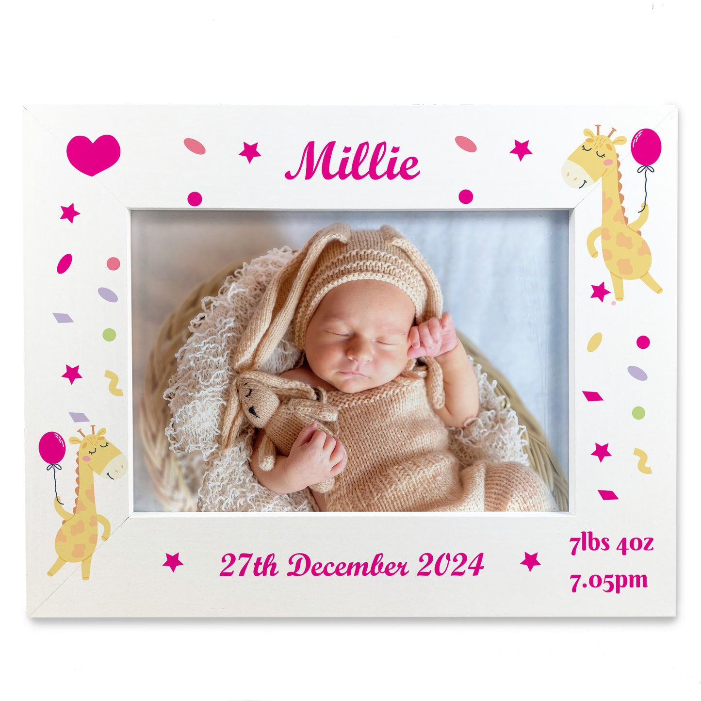 Newborn Baby Girl Keepsake Gifts Personalised Birth Details
