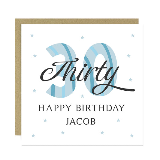 Personalised 30th Birthday Cards For Men Dad Brother Uncle Son