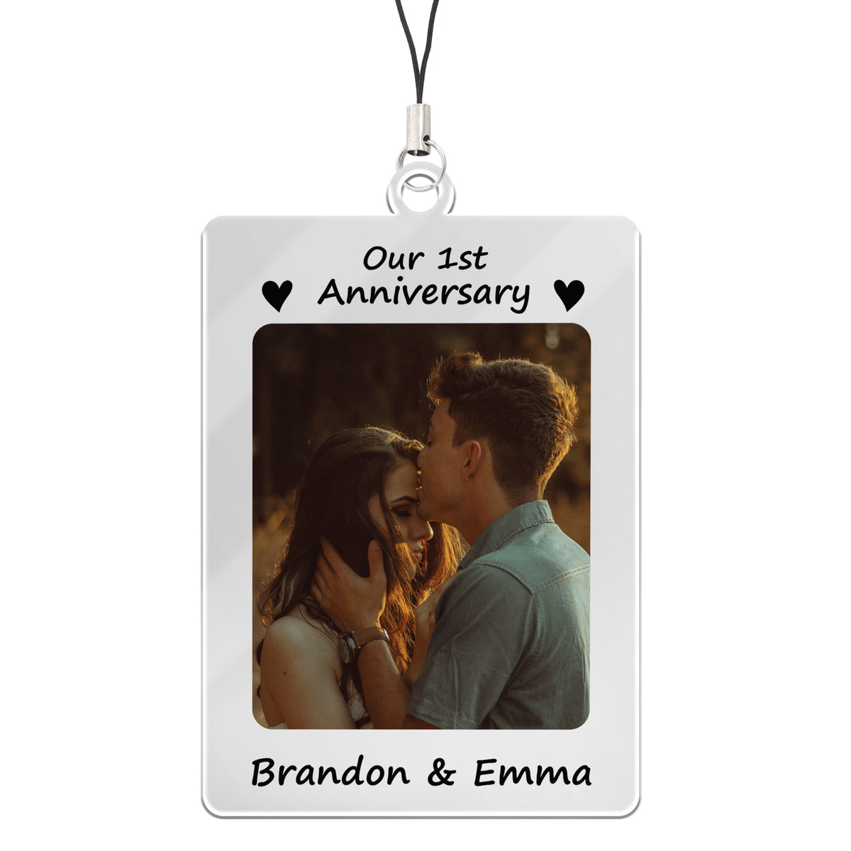Custom Couple Keychain Personalised 1st Anniversary Gifts