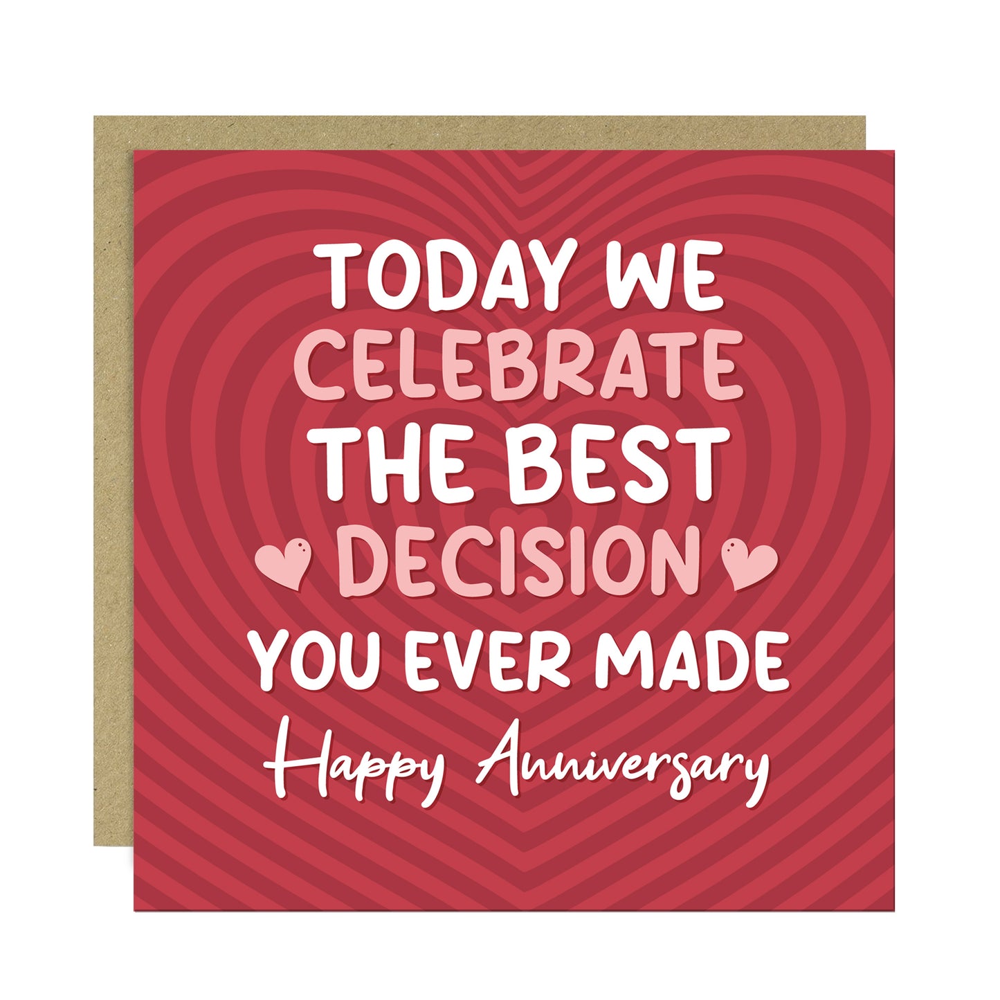 Anniversary Card For Him Her BEST DECISION YOU EVER MADE Funny