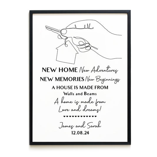 Personalised New Home New Adventures Memories Housewarming Gift