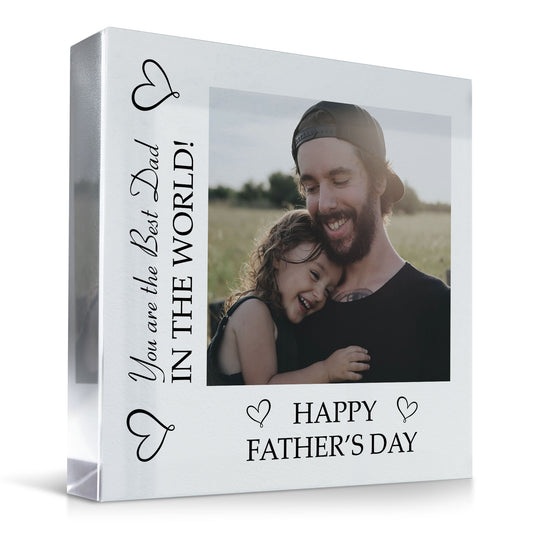 Fathers Day Gift For Dad Beautiful Personalised Photo Block