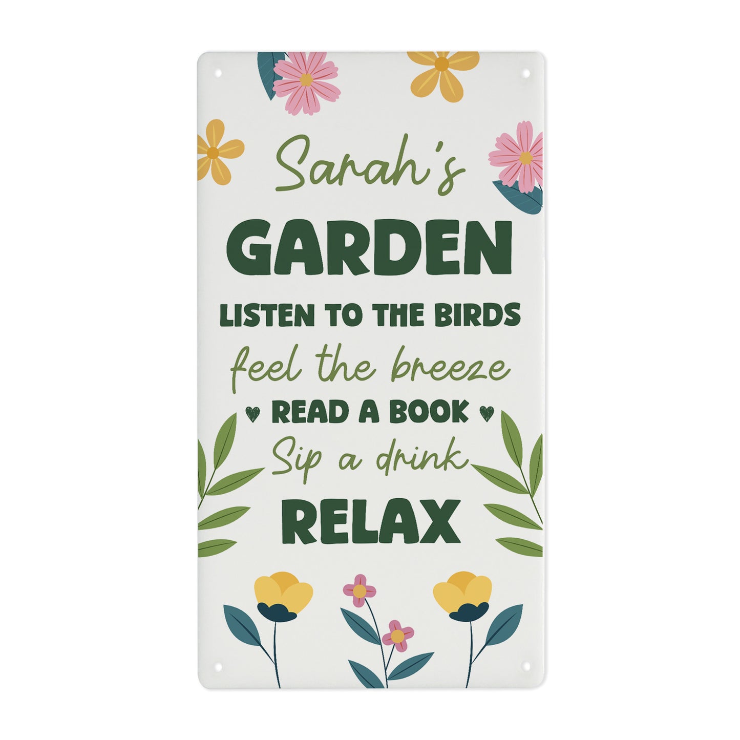 Personalised Garden Rules Sign For Outside Welcome Sign