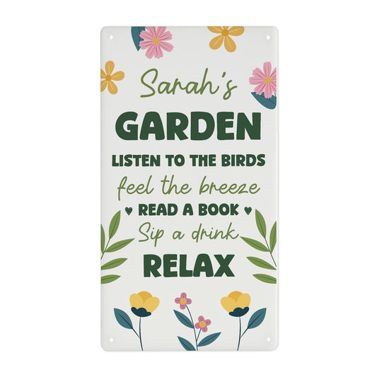 Personalised Garden Rules Sign For Outside Welcome Sign