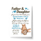 Father And Daughter Gift Black A4 Wood Frame Father's Day
