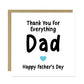 Fathers Day Card For Dad With Kraft Envelope Thank You Card