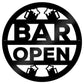 Bar Open Sign Wall Decor For Home Bar Man Cave Garden 35x35cm