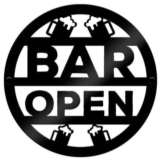 Bar Open Sign Wall Decor For Home Bar Man Cave Garden 35x35cm