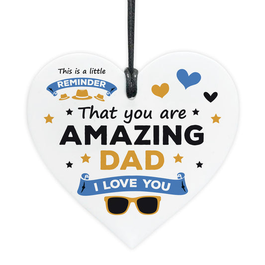 Gift For Dad For Fathers Day Birthday Amazing Dad Plaque Gift