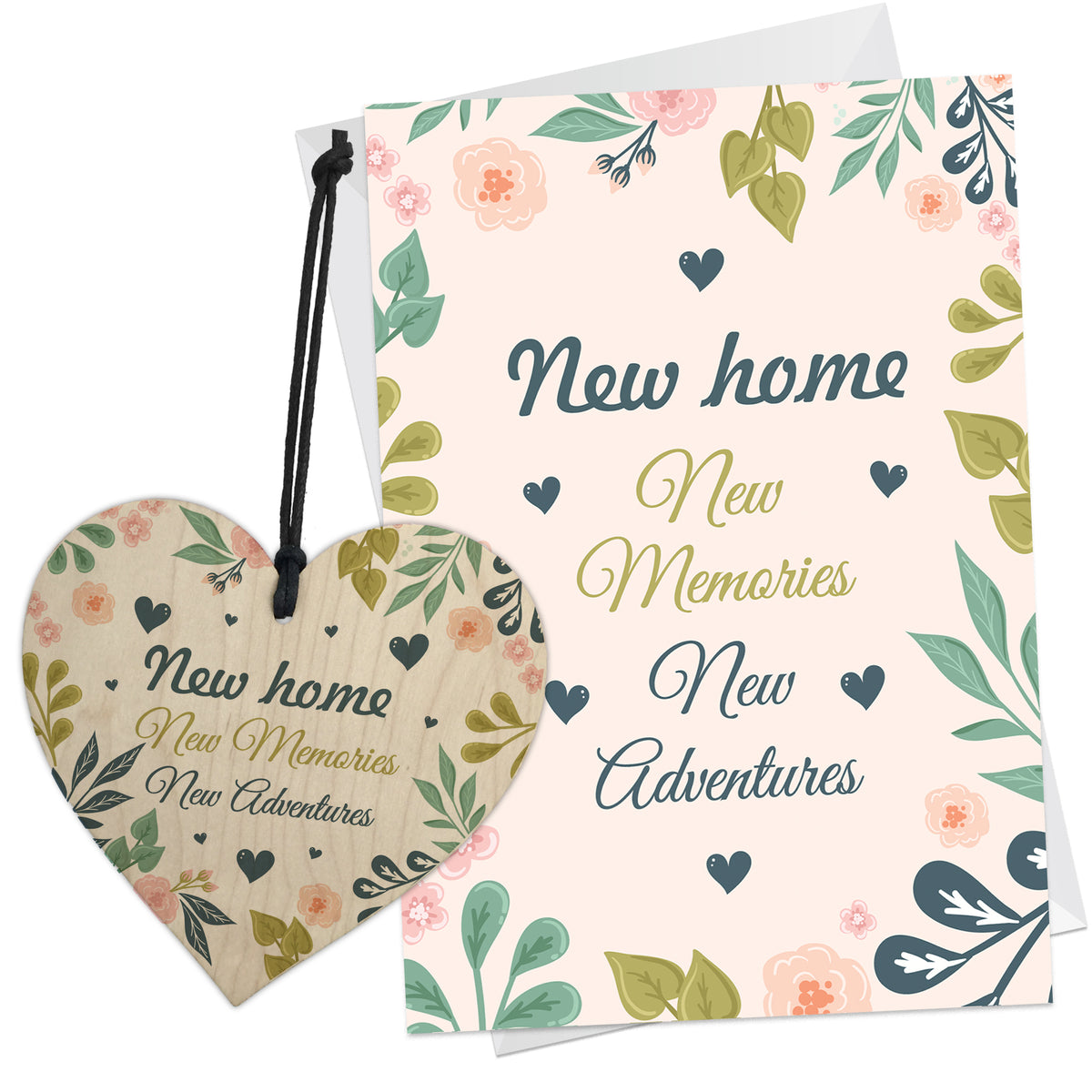 new home card and heart congratulations keepsake, house warming