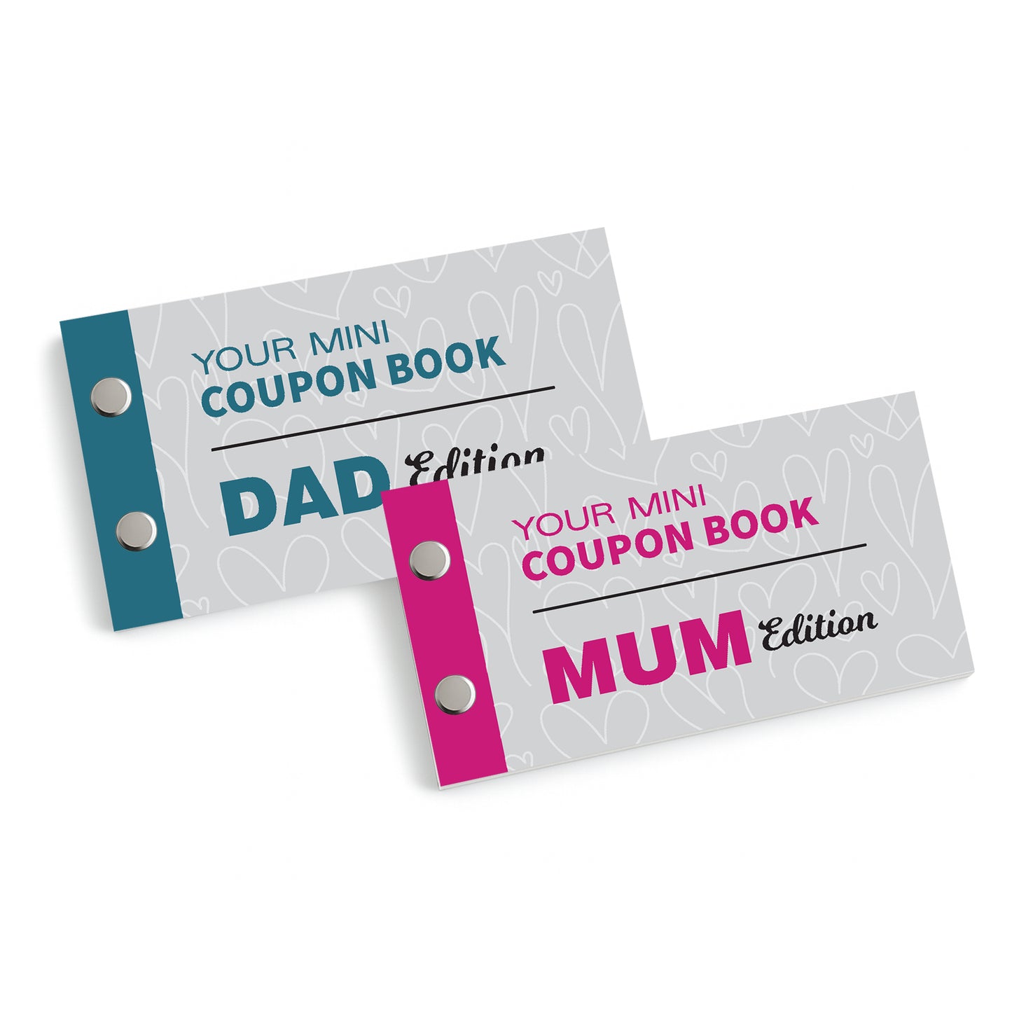 Mum and Dad Coupon Book Bundle of 2 Novelty Gift For Parents