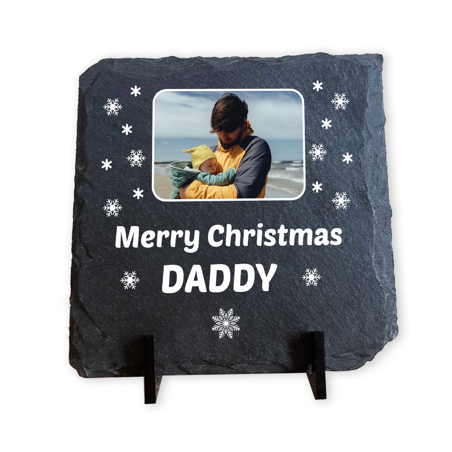Personalised Daddy Christmas Slate Photo Plaque Gifts For Daddy