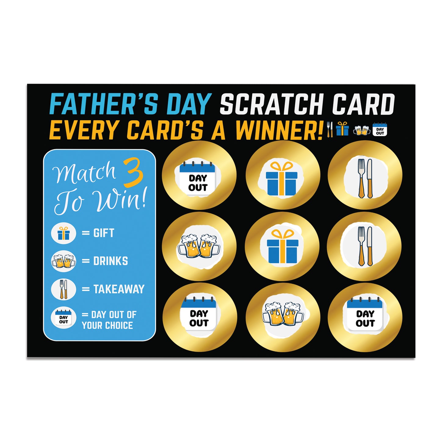 Scratch Card For Dad Gifts for Dad Fun Fathers Day Gift Novelty
