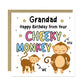 Birthday Card for Grandad From Your Cheeky Monkey Funny Card