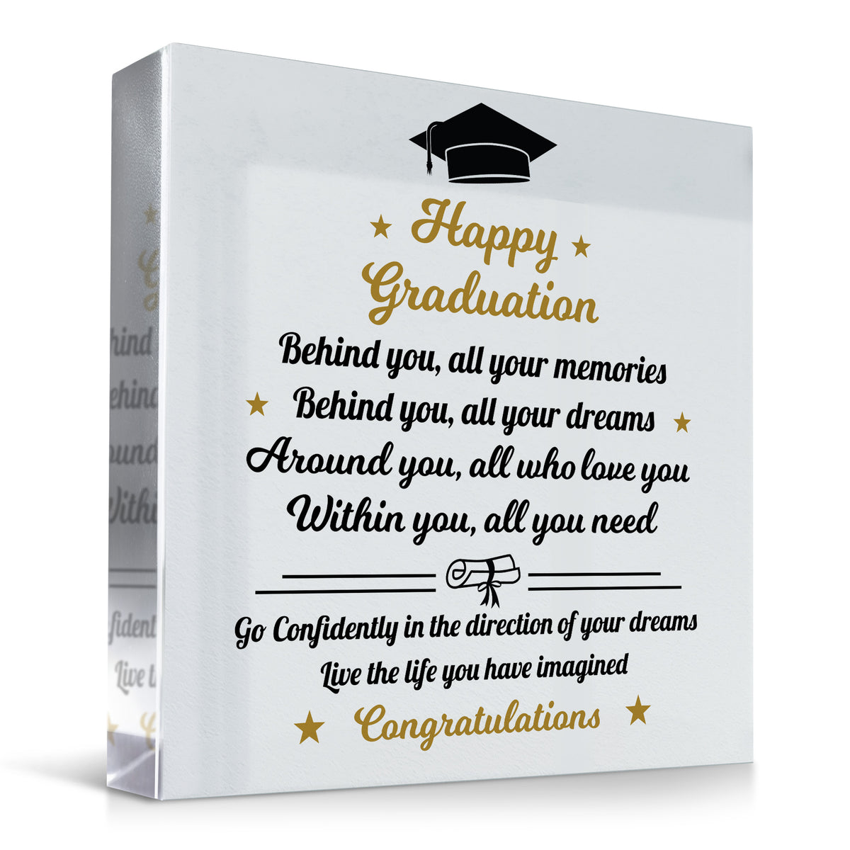 Happy Graduation Plaque Congratulations Graduate Degree Gift