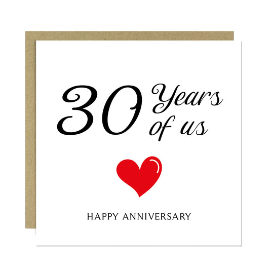 30th Anniversary Card For Husband Wife Grandparents