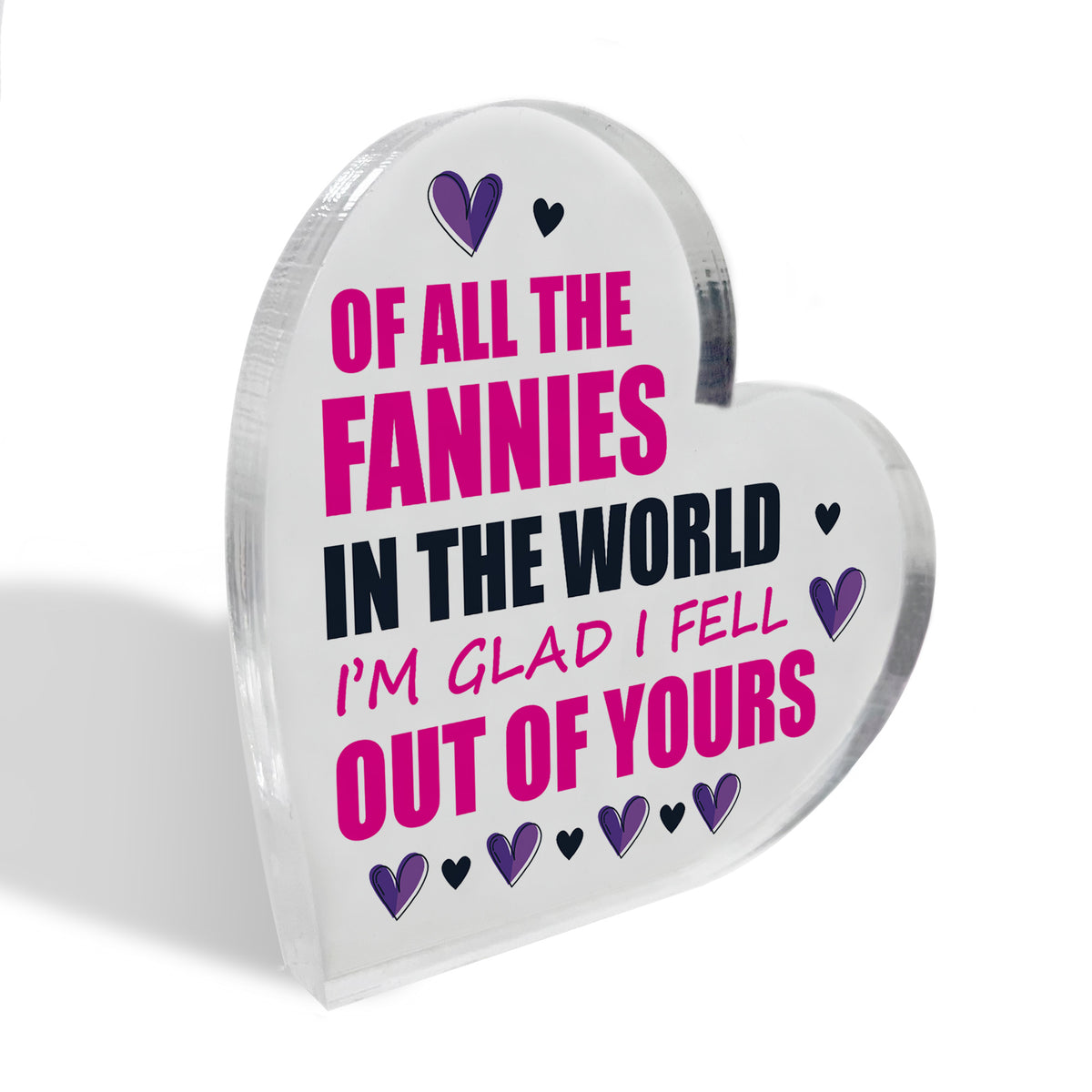 Funny Gift For Mum For Christmas Birthday Acrylic Heart Plaque