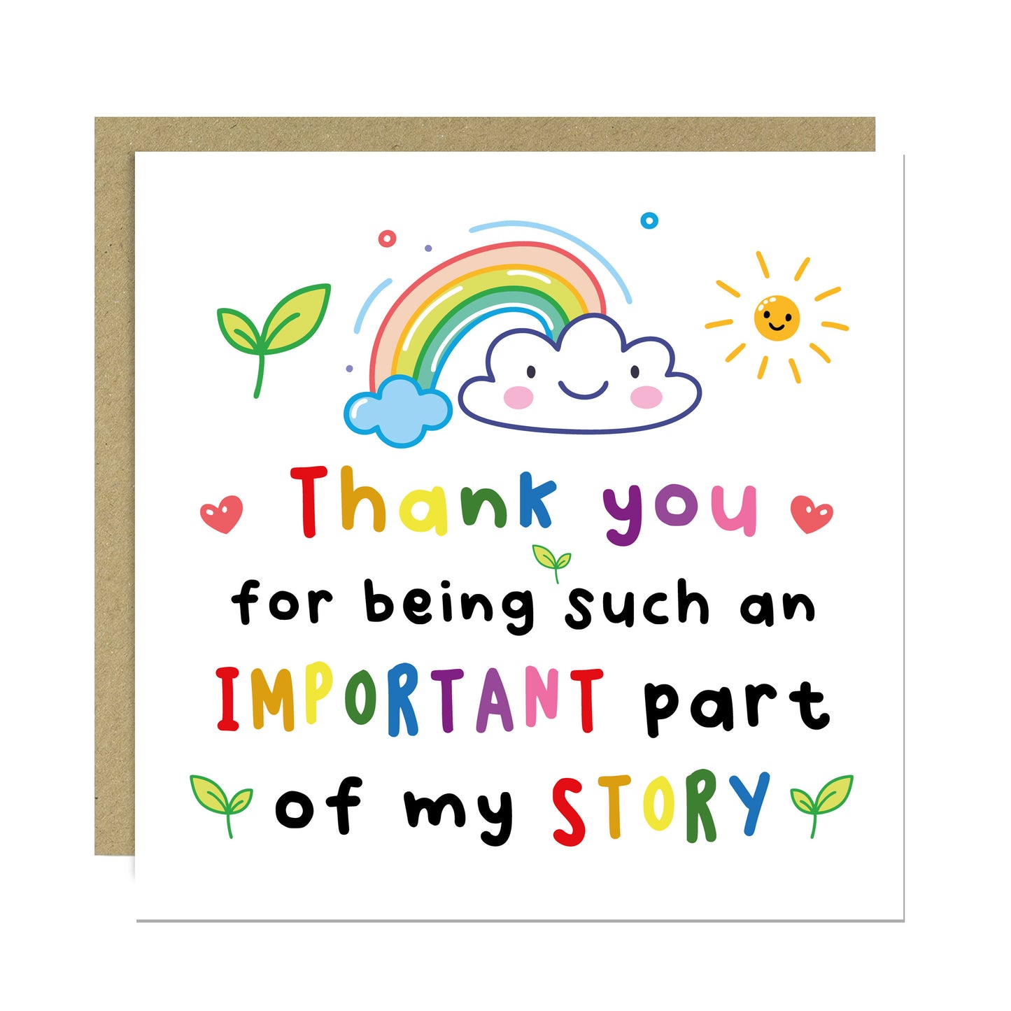 Thank You Cards for Teacher Important Part Of My Story