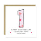1st Wedding Anniversary Card With Envelope 1st Anniversary Card