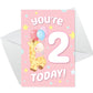 Birthday Card for Age 2 Girl 2nd Birthday Card For Daughter