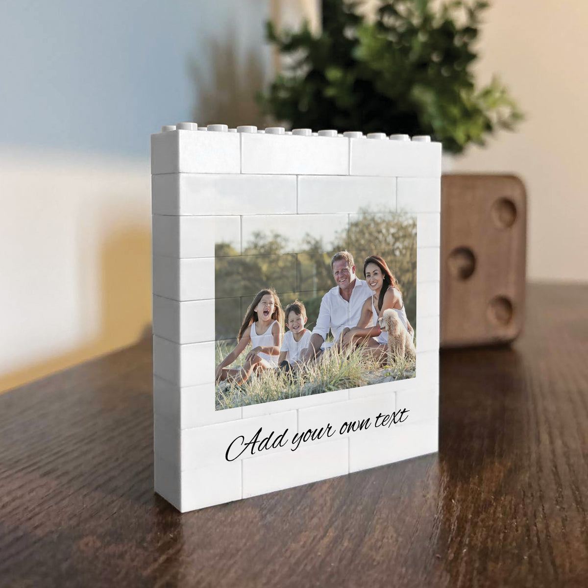 Personalised Any Photo Text Brick Photo Block Gift for Boyfriend