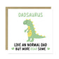Dad Birthday Card for Her Dadsaurus Fathers Day Card For Dad