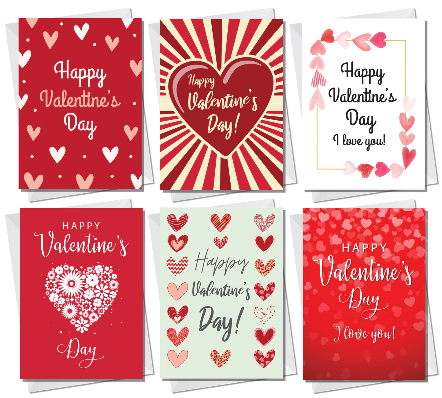 Valentines Day Cards Pack Of 6 Valentines Cards For Boyfriend